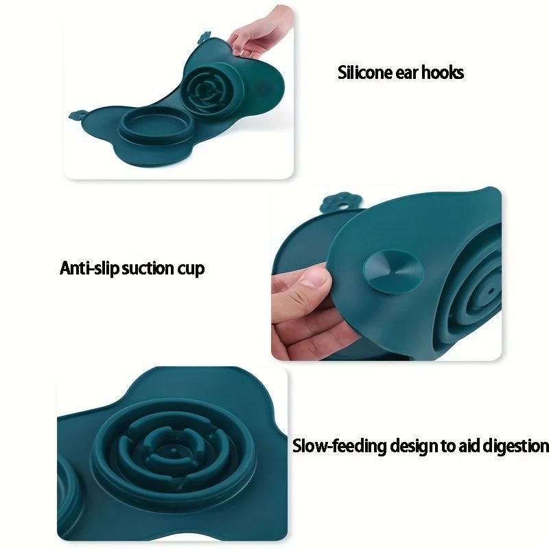 Silicone Lick Mat for Dogs and Cats, Anti-Slip Slow Feeder Pad, Anxiety Relief and Boredom Buster