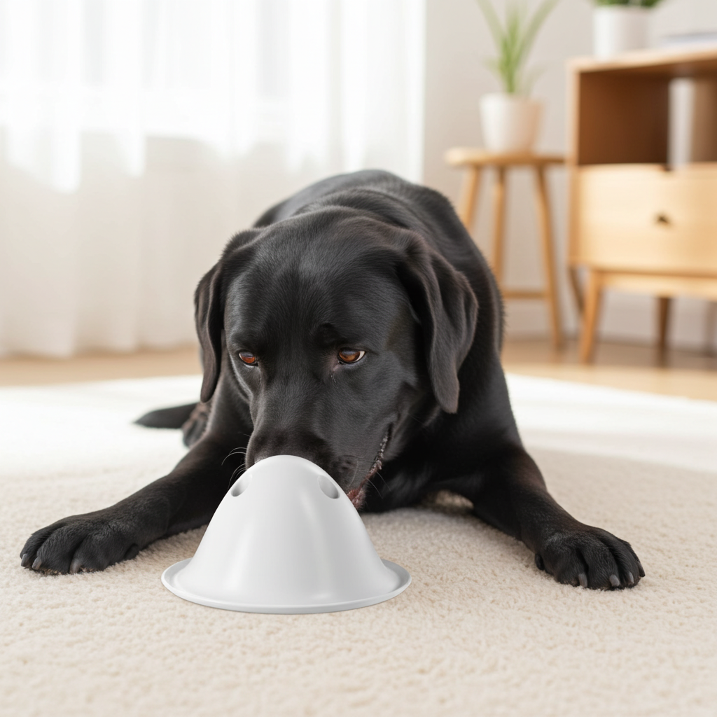 Interactive Dog Puzzle Toy, Treat Dispensing Chew Toy for Anxious Dogs