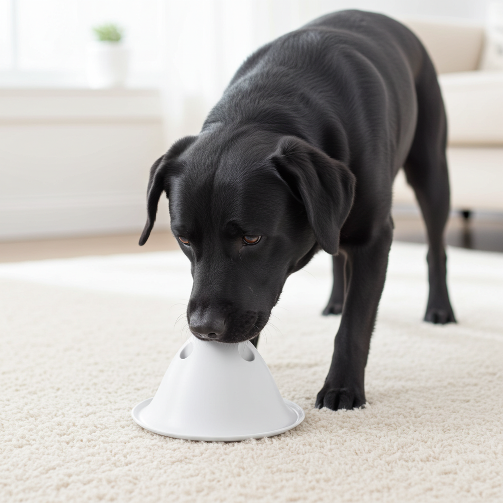 Interactive Dog Puzzle Toy, Treat Dispensing Chew Toy for Anxious Dogs