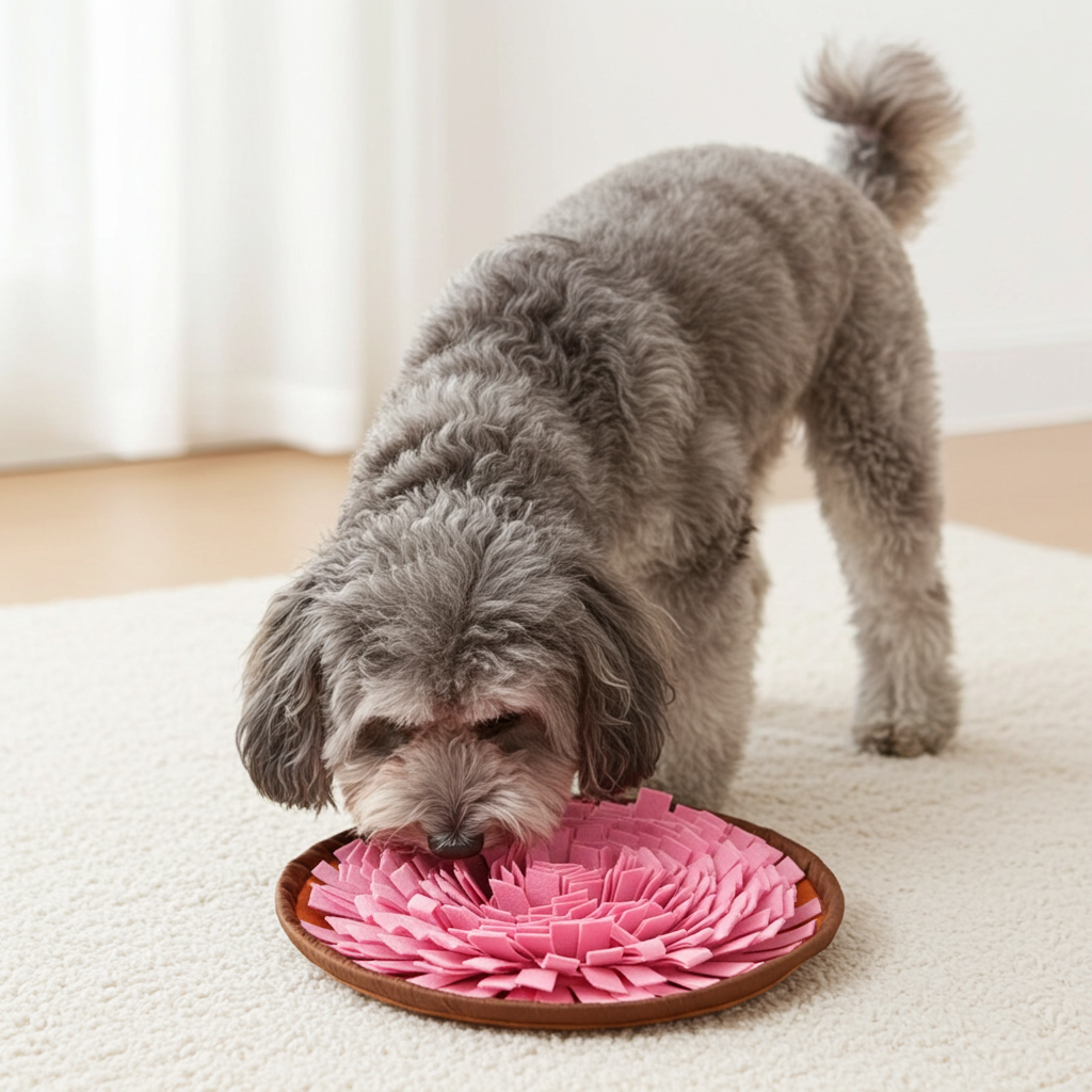 Dog Snuffle Mat, Interactive Sniffing Puzzle for Anxiety Relief and Mental Stimulation