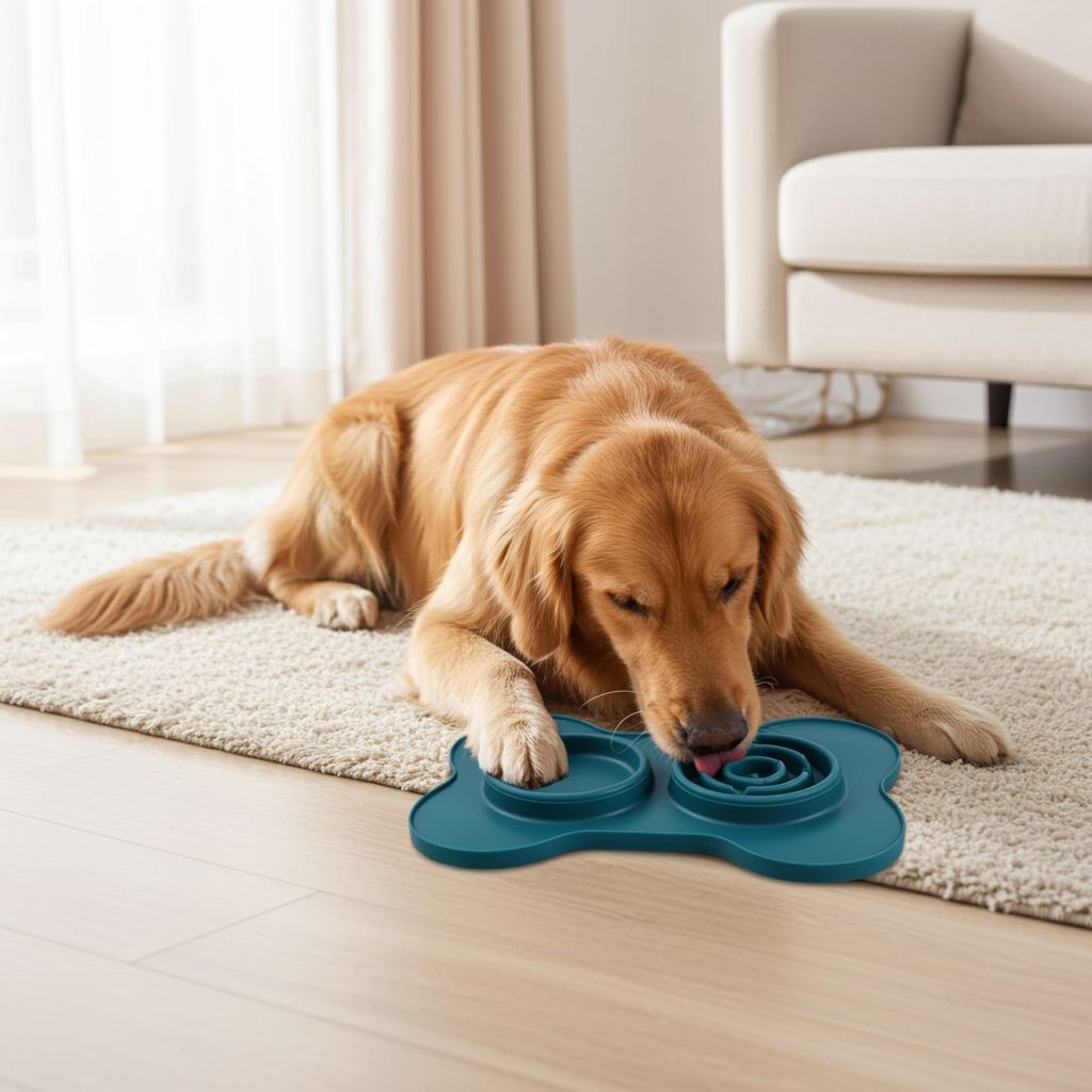 Silicone Lick Mat for Dogs and Cats, Anti-Slip Slow Feeder Pad, Anxiety Relief and Boredom Buster