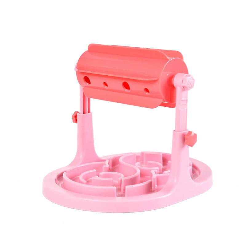 Interactive Puzzle Slow Feeder for Dogs and Cats, Adjustable Height, Anti-Choking Treat Dispenser