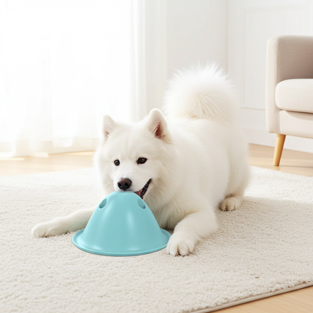 Interactive Dog Puzzle Toy, Treat Dispensing Chew Toy for Anxious Dogs
