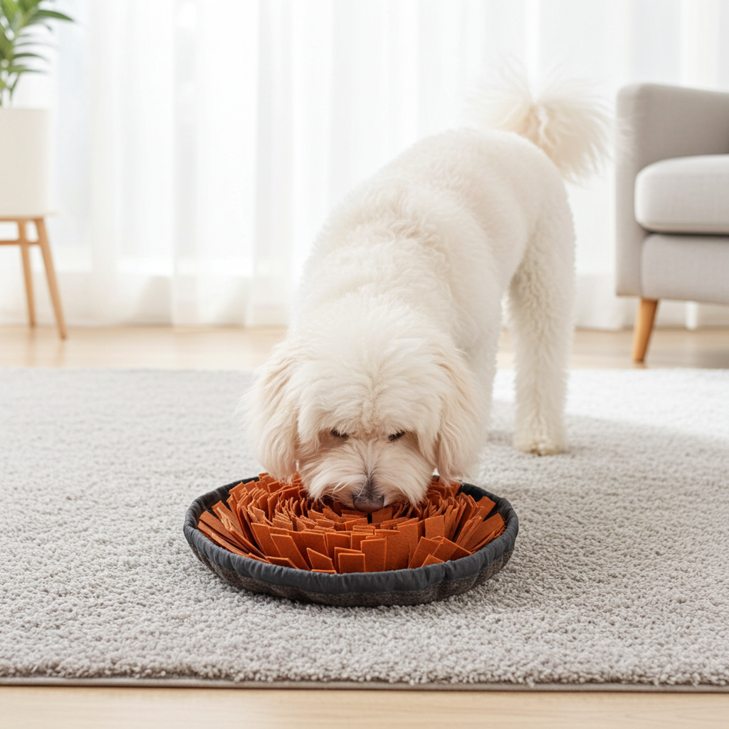 Dog Snuffle Mat, Interactive Sniffing Puzzle for Anxiety Relief and Mental Stimulation