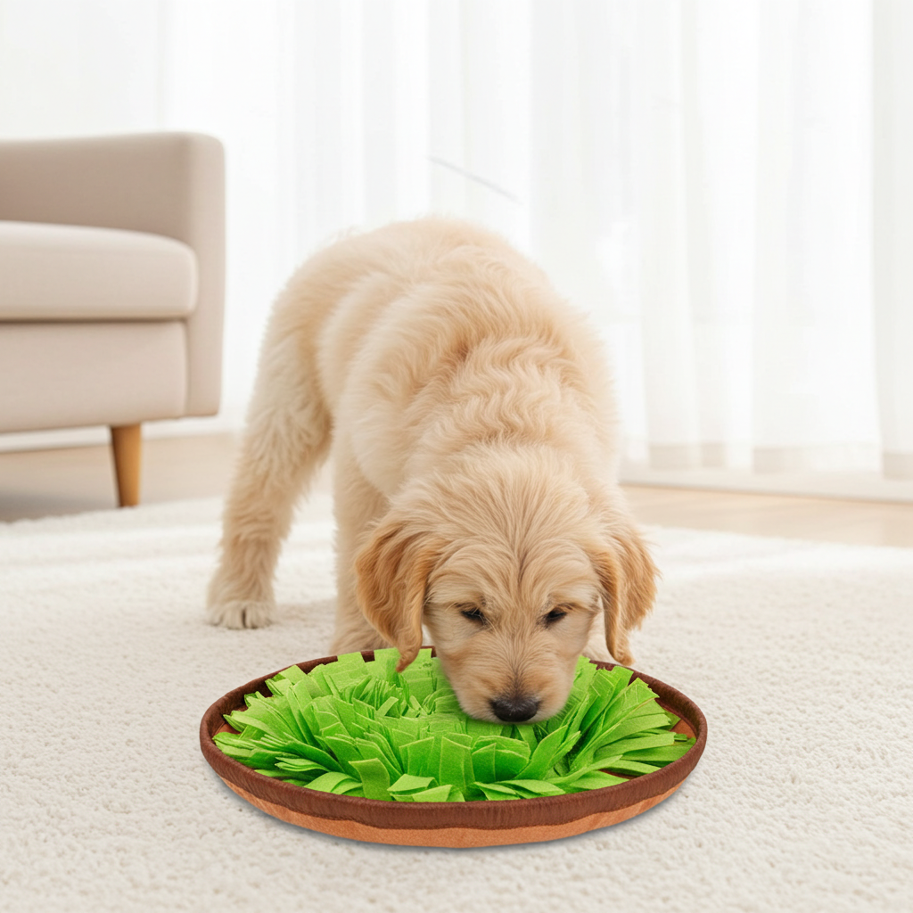 Dog Snuffle Mat, Interactive Sniffing Puzzle for Anxiety Relief and Mental Stimulation